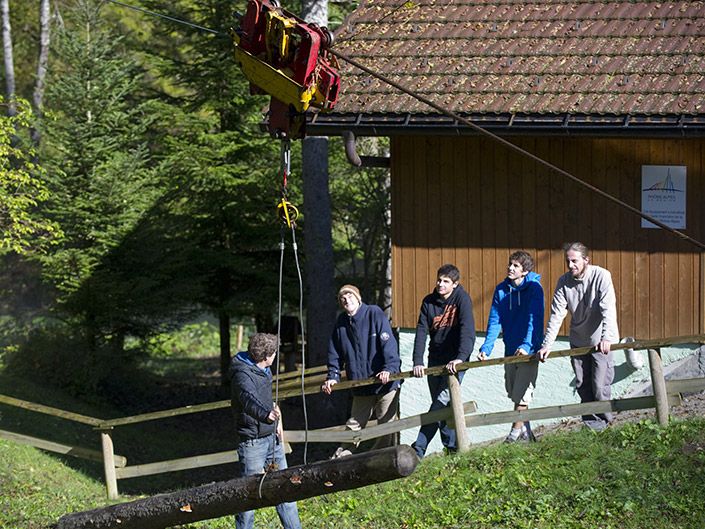 Cable skidding demonstration